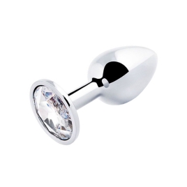 Пробка Jewelry Plug - Silver Small Clear