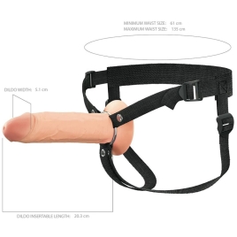 Страпон полый 8" Hollow Silicone